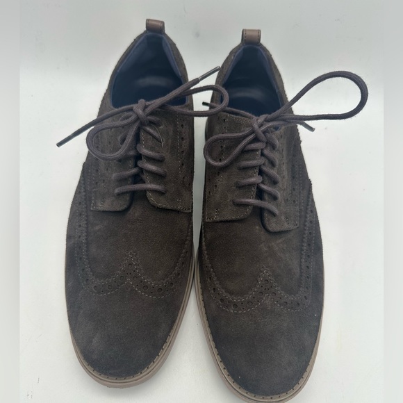 BRAND NEW Cole Haan Grand Evolution Brown Wingtip Oxford Suede C27394 Size 9.5 M - Picture 3 of 8